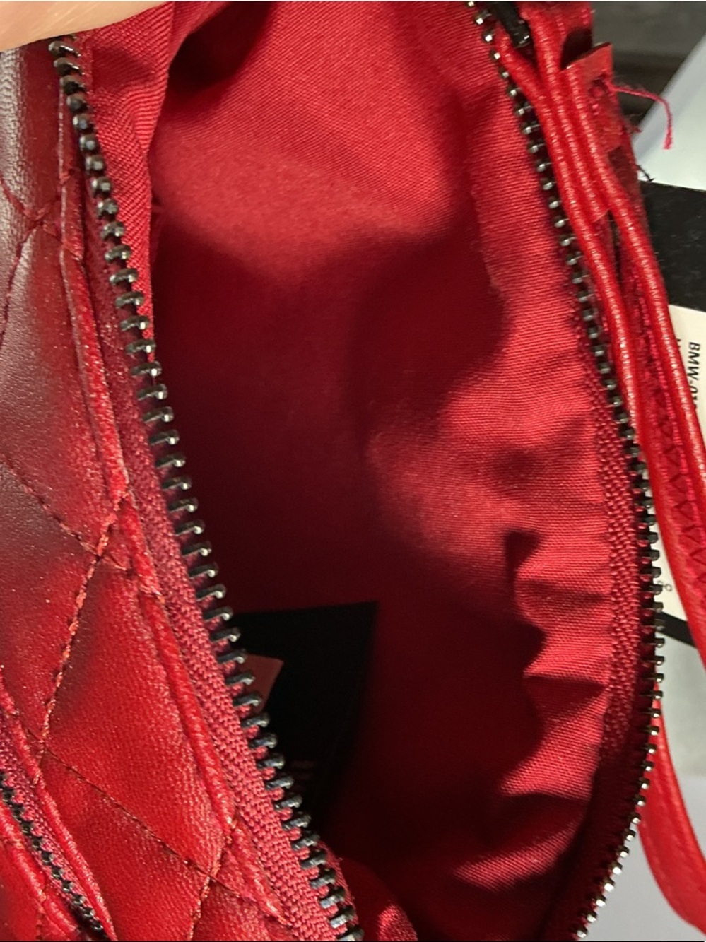 Badgley Mischka Red Quilted Wristlet Wallet Vegan Leather NWT - Picture 6 of 8